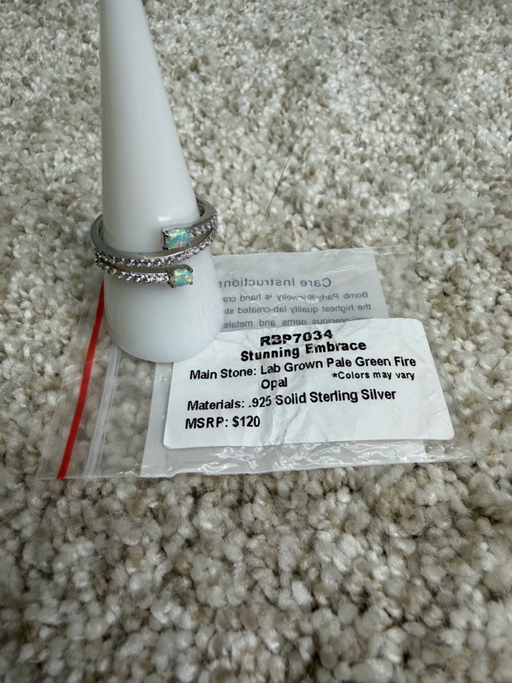 Bomb Party BP RBP7034 Stunning Embrace .925 Solid Sterling Sliver Ring Size 9
